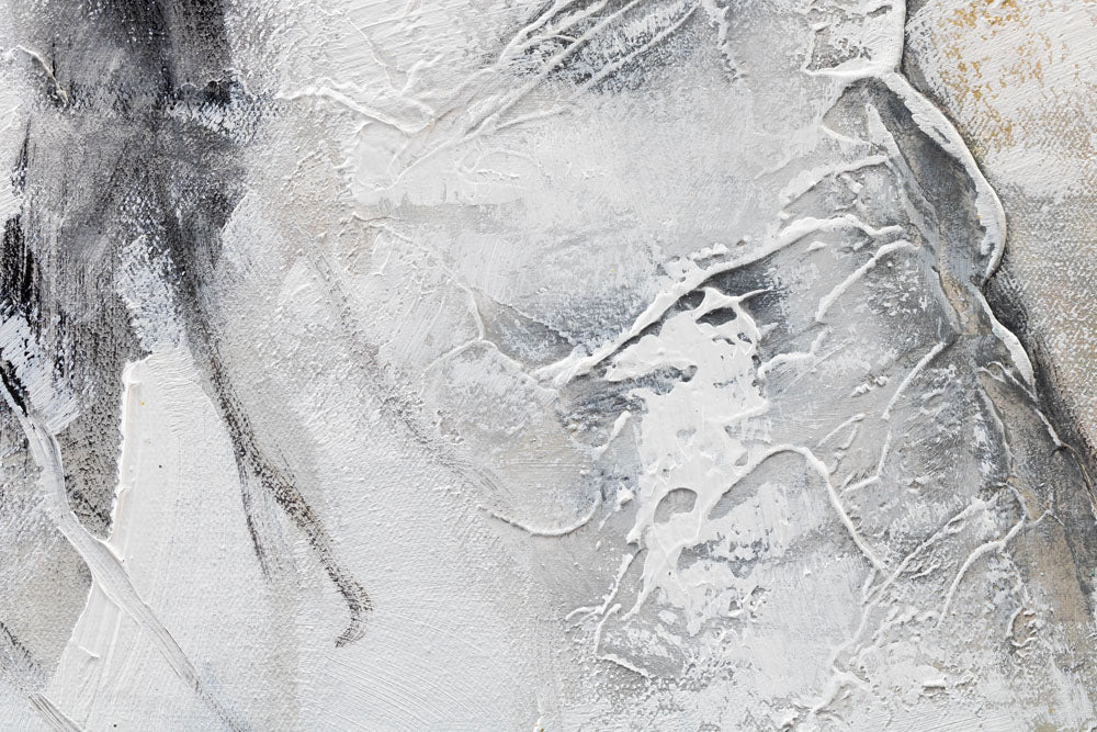 Modern tablou pe pânză în alb-gri nuanțe, atmosferă sofisticată, minimalism | Tablou pictat de perete ABSTRACT – produs, vedere 2