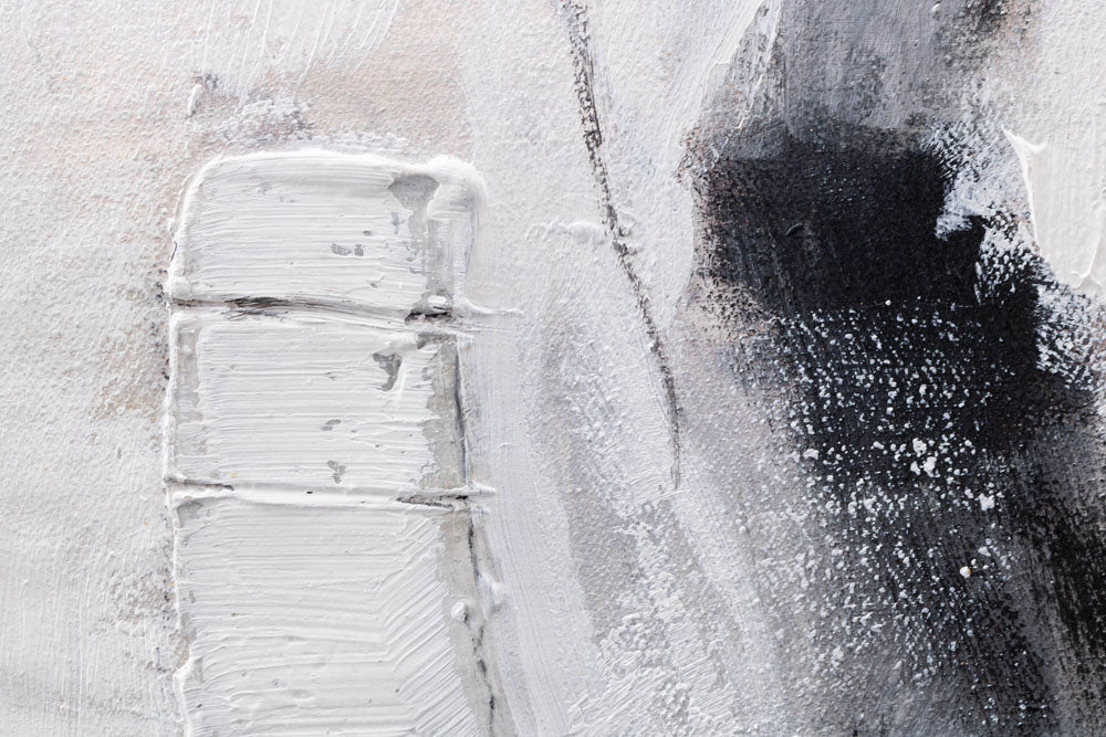 Modern tablou pe pânză în alb-gri nuanțe, atmosferă sofisticată, minimalism | Tablou pictat de perete ABSTRACT – produs, vedere 3