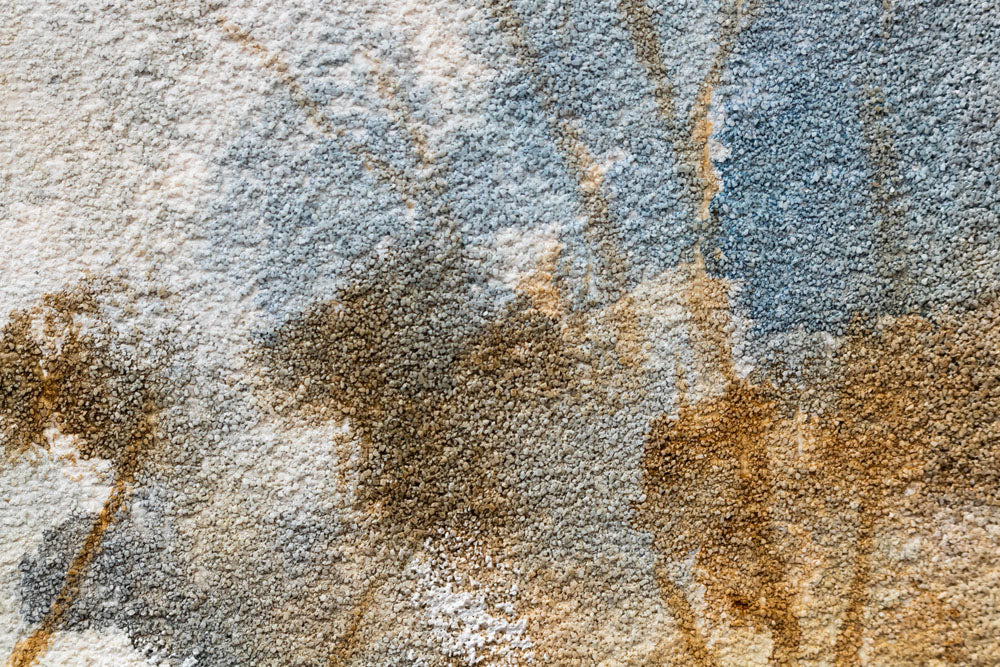 Pictat manual tablou pe pânză cu motivul copaci, pădure, peisaj, natură în bej-maro nuanțe, atmosferă liniștită, natură și pace și echilibru – produs, vedere 4
