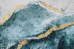 În stil scandinav tablou pe pânză cu motivul floare, motiv botanic, hartă, natură în alb-bej nuanțe, atmosferă liniștită, potrivit pentru sufragerie – produs