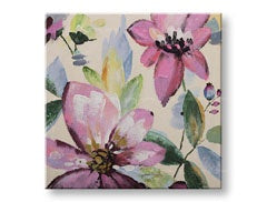Pictat manual tablou cu motivul flori, frunze, natură în multicolor nuanțe | Tablou pictat de perete FLORI, atmosferă de primăvară și natură – previzualizare