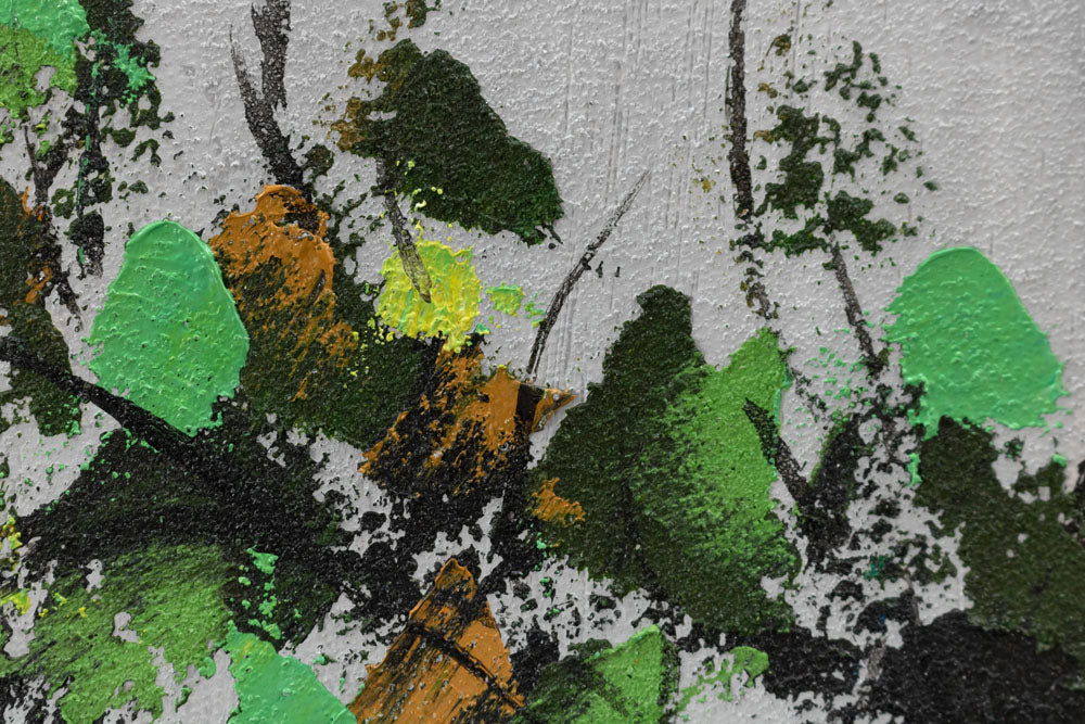 Pop art tablou pe pânză cu motivul PĂUN, pasăre în alb-albastru nuanțe, atmosferă elegantă, natură și eleganță, potrivit pentru hol | Tablou pictat de perete PĂUN – produs, vedere 4