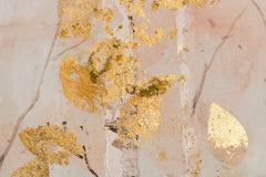 În stil boho tablou pe pânză cu motivul pădure, frunze, copaci, peisaj, natură în multicolor nuanțe, atmosferă eterică, natură și atmosferă liniștită – produs