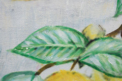 Pop art tablou pe pânză cu motivul CITRÓNY, natură în verde-galben nuanțe, atmosferă veselă, natură, potrivit pentru bucătărie | Tablou pictat de perete CITRÓNY – produs