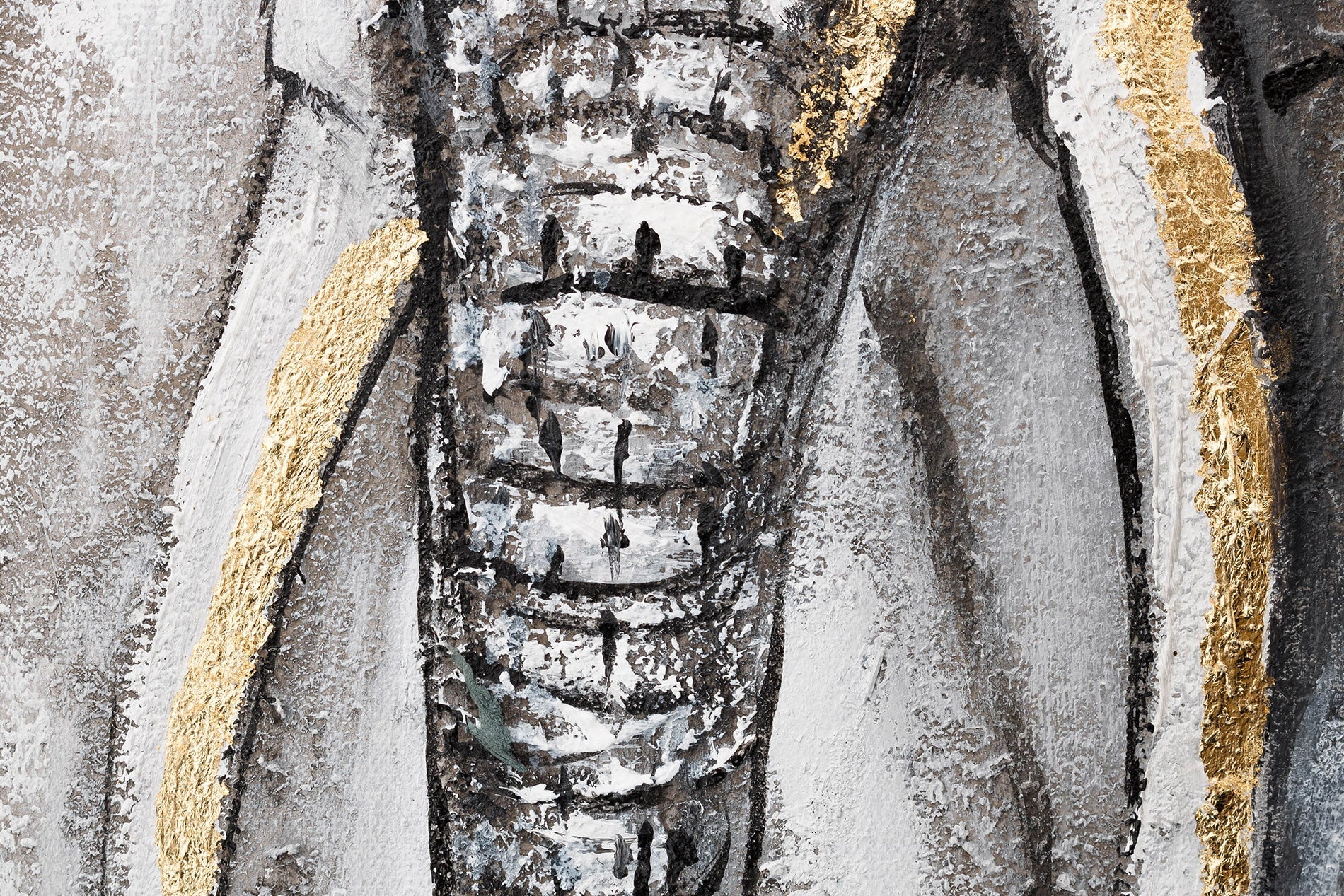 În stil scandinav tablou pe pânză cu motivul elefant, hartă, natură în alb-bej nuanțe, natură, potrivit pentru sufragerie | Tablou pictat de perete ELEFANT – produs, vedere 3