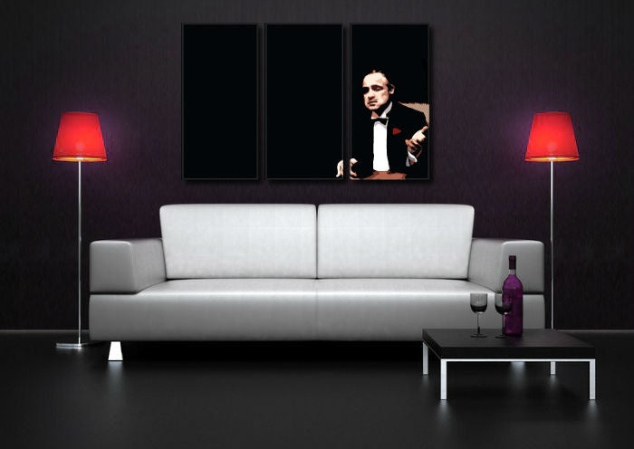 Pop art tablou cu motivul Marlon Brando, natură în negru nuanțe | POP Art pictat manual tablou Marlon Brando, forță și putere și eleganță – previzualizare