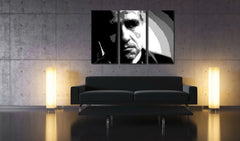 Pictat manual tablou cu motivul Marlon Brando în negru-alb nuanțe | POP Art pictat manual tablou Marlon Brando, forță și putere și iconografie – previzualizare