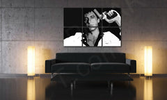 Pop art tablou pe pânză cu motivul Scarface - AL PACINO, natură în alb-negru nuanțe agățat în interiorul sufragerie, lumea filmului și viață urbană – interior