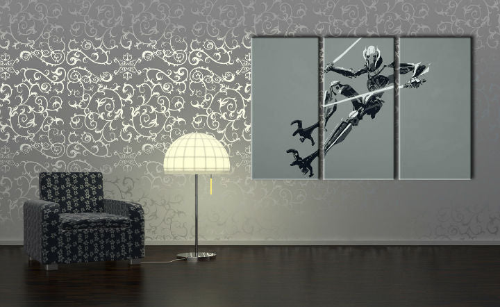 Pop art tablou pe pânză cu motivul STAR WARS, hartă, natură în gri nuanțe agățat în interiorul sufragerie, atmosferă intensă | POP Art pictat manual tablou STAR WARS – interior