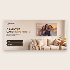 Voucher cadou pentru tablou personalizat din fotografie pe pânză