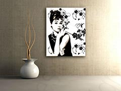 Pictură POP Art pictată manual a lui Audrey Hepburn ah6