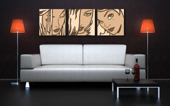 Pictate manual POP Art pictura LICHTENSTEIN 3 bucăți li2