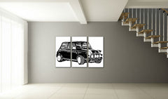 Pictate manual POP Art pictura MINI COOPER 3 piese mini