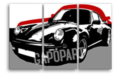 Pictate manual POP Art pictura PORSCHE 911 3 bucăți por5