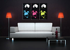 Pictate manual POP Art pictura Trei femeie sexy 3 bucăți 3s