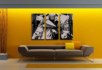 Pictate manual POP Art pictura Killer cu ochi galbeni 3 bucăți kwye