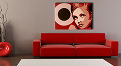 Pictat manual POP Art pictura Twigy 1 buc 0001 tw