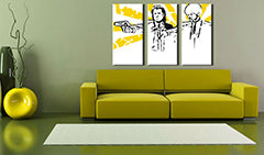 Pictate manual POP Art pictura Pulp ficțiune 3 bucăți pulp2