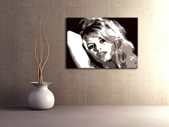 Pictat manual POP Art pictura Brigitte Bardot 1 buc bar