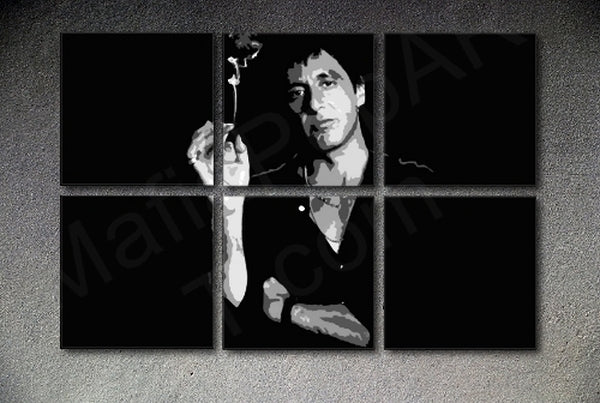 Scarface - AL PACINO 6 bucăți POP ART artă de perete
