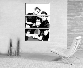 Pictat manual POP Art pictura Green Day 3 buc gd