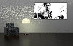 Pictat manual POP Art pictura Scarface 1 parte smp