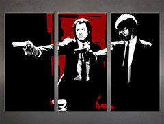 Pictură pictată manual POP Art Pulp Fiction 3 bucăți pulp5