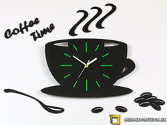 Ceas modern de perete Green Satin Cup NH039