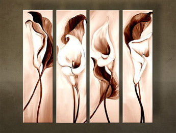 Pictură pictată manual FLOWERS 4 părți NU0021E4