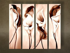 Pictură pictată manual FLOWERS 4 părți NU0021E4