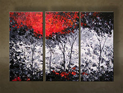 Tablou pictat manual ABSTRAKT 3 părți NU0027E3