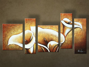 Pictură pictată manual FLOWERS 5 părți NU0032E5