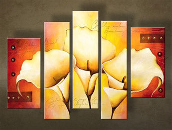 Pictură pictată manual FLOWERS 5 părți NU0033E5