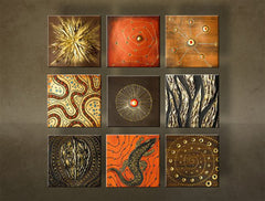 Pictură pictată manual ABSTRAKT 9 bucăți NU0041E9