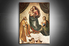 Madonna Sixtină pe pânză - Raffaello Santi 0 REP235