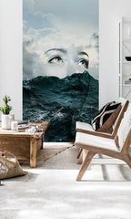 Modern tablou cu motivul Zoya VERDI + lipici Gratuit, ocean, cer în alb-albastru nuanțe | Fototapet de perete Zoya VERDI + lipici Gratuit – previzualizare